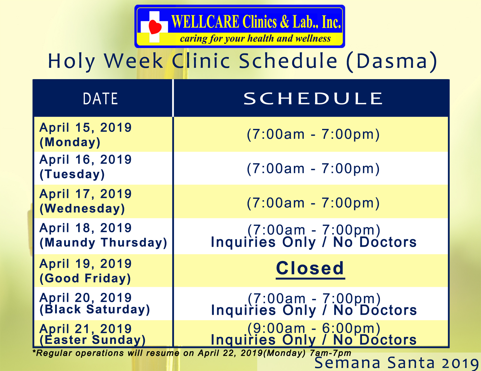 (Wellcare Dasma branch) 2nd Floor Waltermart Aguinaldo H-way Dasmariñas City, Cavite For more Inquiries call us at (046)450-5116, 0933.8204079